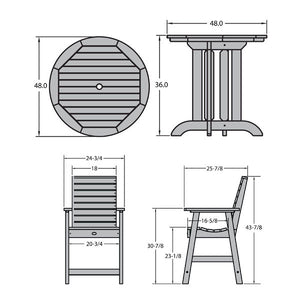 Glennville 5pc Round Counter Dining Set Dining Set