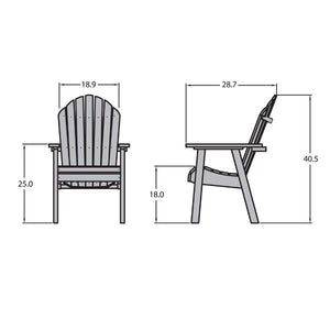 Hamilton Adirondack 7pc Rectangular Outdoor Dining Set Dining Set