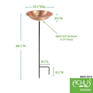 Hammered Solid Copper Birdbath Bowl Copper Birdbath
