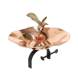 Hummingbird Birdbath Birdbath Bowl & Over Rail Bracket