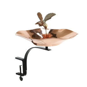 Hummingbird Birdbath Birdbath Bowl & Rail Bracket