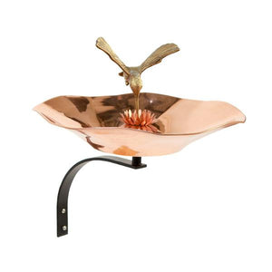 Hummingbird Birdbath Birdbath Bowl & Wall Bracket