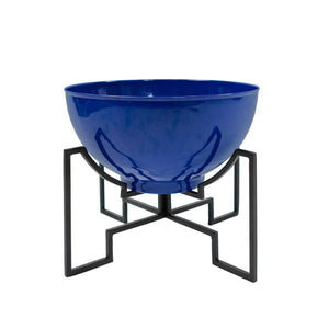 Jane Planters with Steel Patina Bowls Planters with Bowls Planter I / French Blue