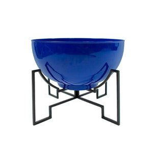 Jane Planters with Steel Patina Bowls Planters with Bowls Planter II / French Blue
