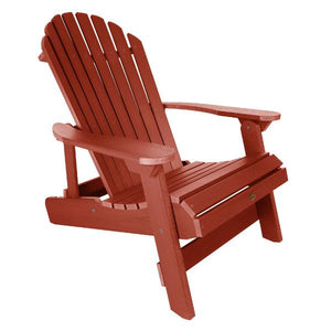 King Hamilton Folding & Reclining Adirondack Outdoor Chair Patio Chair Rustic Red