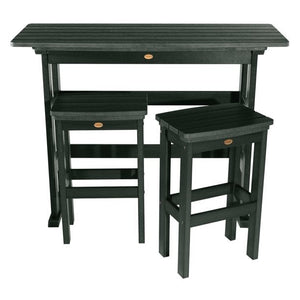 Lehigh 3pc Bar Height Balcony Set Conversation Set Charleston Green