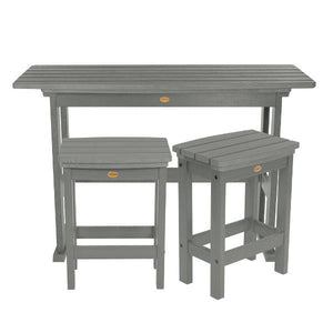 Lehigh 3pc Counter Height Balcony Set Conversation Set Coastal Teak