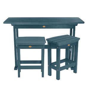Lehigh 3pc Counter Height Balcony Set Conversation Set Nantucket Blue