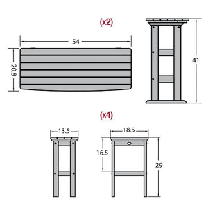 Lehigh 6pc Bar Height Balcony Set Conversation Set