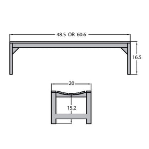 Lehigh Backless Synthetic Wood Picnic Bench Picnic Bench