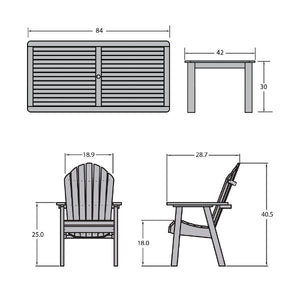 Muskoka 7pc 42x84 Dining Set Dining Set