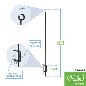 O-Hook Railing Pole for String Lights O-Hook Railing Pole
