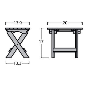 Outdoor Folding Adirondack Side Table Outdoor Table