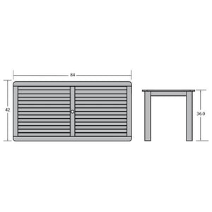 Outdoor Rectangular Counter Height Dining Table Dining Table