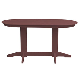 Oval Counter Table Dining Table 6ft / Cherrywood / Without Umbrella Hole