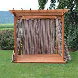 Pergola Curtains Pergola 8' x 8' / Maroon Stripe