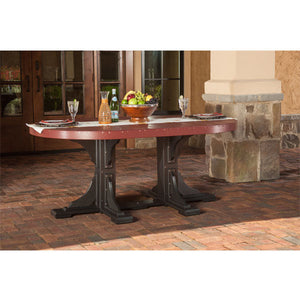 Poly 4ft x 6ft Oval Table Bar Height