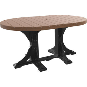 Poly 4ft x 6ft Oval Table Bar Height