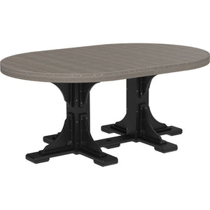 Poly 4ft x 6ft Oval Table Bar Height