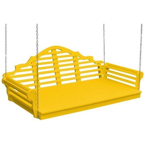 Poly Marlboro Swingbed Porch Swing Beds 75" / Lemon Yellow
