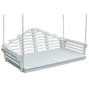 Poly Marlboro Swingbed Porch Swing Beds 75" / White