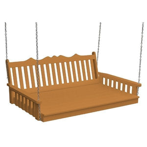 Poly Royal English Swingbed Porch Swing Beds 6ft / Cedar