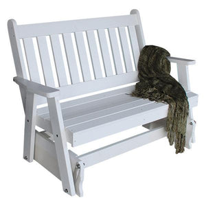 Poly Traditional English Glider Outdoor Glider 4ft / White (Sold Out)