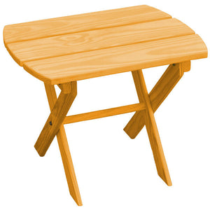 Pressure Treated Pine Folding Oval End Table Outdoor Table