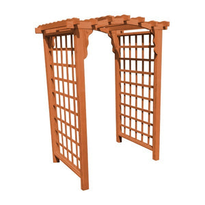 Pressure Treated Yellow Pine Cambridge Arbor Porch Swing Stand 4ft / Redwood Stain