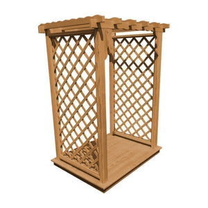 Pressure Treated Yellow Pine Covington Arbor & Deck Porch Swing Stand 4ft / Oak Stain