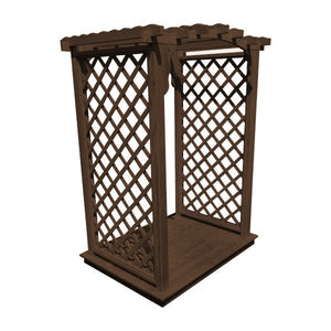 Pressure Treated Yellow Pine Jamesport Arbor & Deck Porch Swing Stand 4ft / Walnut Stain