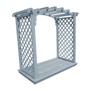 Pressure Treated Yellow Pine Jamesport Arbor & Deck Porch Swing Stand 6ft / Gray Stain
