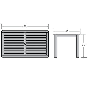 Rectangular Counter Table Dining Table