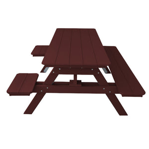 Recycled Plastic ADA Compliant 6' Table w/Attached Benches Table