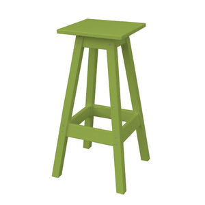 Recycled Plastic Bar Stool Stool Square / Tropical Lime