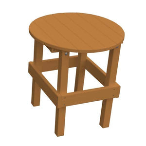 Recycled Plastic Poly Round Side Table Side Table Cedar