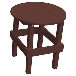Recycled Plastic Poly Round Side Table Side Table Cherrywood