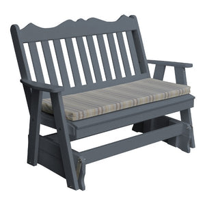 Recycled Plastic Poly Royal English Glider Outdoor Glider 4ft / Dark Gray