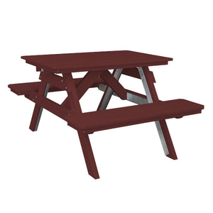 Recycled Plastic Table w/Attached Benches Table