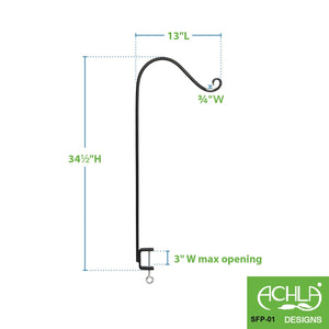 Single Deck Rail Shepherd's Pole 36 inch Handrail Pole