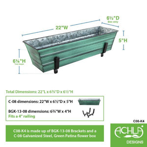 Small Flower Box With Railing Brackets Flower Box Brackets