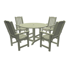 Springville 5pc Round Dining Set Dining Set Eucalyptus