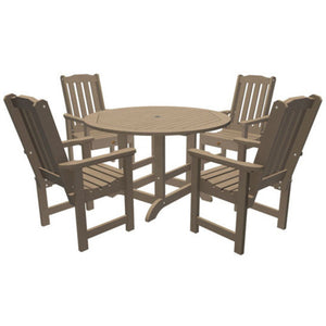 Springville 5pc Round Dining Set Dining Set Woodland Brown