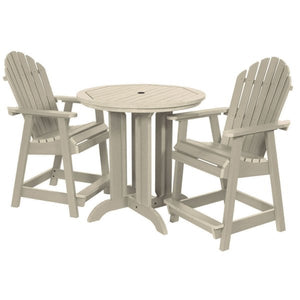The Sequoia Professional Commercial Grade 3 Pc Muskoka Adirondack Bistro Dining Set in Counter Height with 36” Table Dining Set