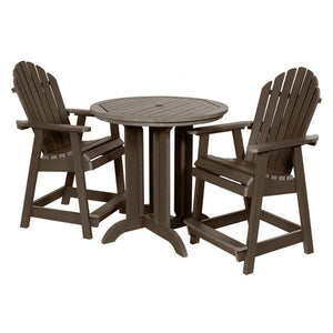 The Sequoia Professional Commercial Grade 3 Pc Muskoka Adirondack Bistro Dining Set in Counter Height with 36” Table Dining Set