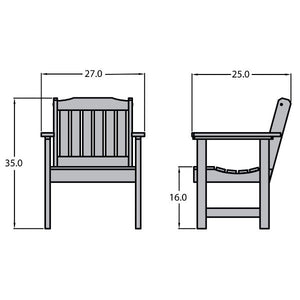 The Sequoia Professional Commercial Grade Springville Lounge Chair Lounge Chair