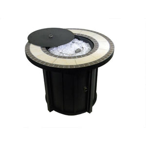 Tile Top Round Propane Fire Pit Fire Pits