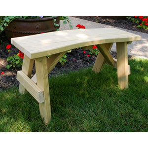 Treated Pine Curved Bench