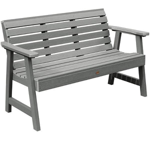 USA Weatherly Synthetic Wood Garden Bench Garden Bench 4ft / Coastal Teak