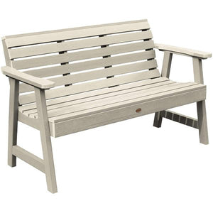 USA Weatherly Synthetic Wood Garden Bench Garden Bench 5ft / Whitewash
